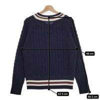 CIOTA 新品 Cricket Sweater チルデンニット サイズ4 KNLM-101 定価29700円 セーター コットン 23SS ネイビー メンズ シオタ【中古】4-0927M♪