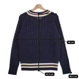 CIOTA 新品 Cricket Sweater チルデンニット サイズ4 KNLM-101 定価29700円 セーター コットン 23SS ネイビー メンズ シオタ【中古】4-0927M♪