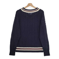 CIOTA 新品 Cricket Sweater チルデンニット サイズ5 KNLM-101 定価29700円 セーター コットン 23SS ネイビー メンズ シオタ【中古】4-0927M♪#