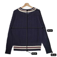 CIOTA 新品 Cricket Sweater チルデンニット サイズ5 KNLM-101 定価29700円 セーター コットン 23SS ネイビー メンズ シオタ【中古】4-0927M♪#