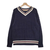 CIOTA 新品 Cricket Sweater チルデンニット サイズ6 KNLM-101 定価29700円 セーター コットン 23SS ネイビー メンズ シオタ【中古】4-0927M♪