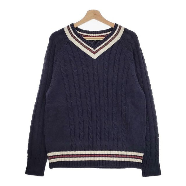 CIOTA 新品 Cricket Sweater チルデンニット サイズ6 KNLM-101 定価29700円 セーター コットン 23SS ネイビー メンズ シオタ【中古】4-0927M♪