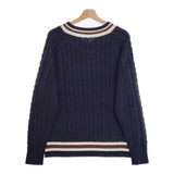 CIOTA 新品 Cricket Sweater チルデンニット サイズ6 KNLM-101 定価29700円 セーター コットン 23SS ネイビー メンズ シオタ【中古】4-0927M♪