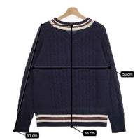 CIOTA 新品 Cricket Sweater チルデンニット サイズ6 KNLM-101 定価29700円 セーター コットン 23SS ネイビー メンズ シオタ【中古】4-0927M♪