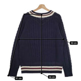 CIOTA 新品 Cricket Sweater チルデンニット サイズ6 KNLM-101 定価29700円 セーター コットン 23SS ネイビー メンズ シオタ【中古】4-0927M♪