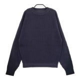 CIOTA 新品 Cable-knit Sweater サイズF KNLM-102 定価35200円 セーター コットン ニット 23AW ネイビー レディース シオタ【中古】4-0927M♪