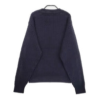 CIOTA 新品 Cable-knit Sweater サイズF KNLM-102 定価35200円 セーター コットン ニット 23AW ネイビー レディース シオタ【中古】4-0927M♪