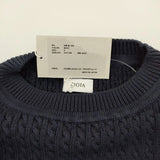 CIOTA 新品 Cable-knit Sweater サイズ4 KNLM-102 定価35200円 セーター コットン ニット 23AW ネイビー メンズ シオタ【中古】4-0927M♪