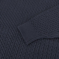 CIOTA 新品 Cable-knit Sweater サイズ4 KNLM-102 定価35200円 セーター コットン ニット 23AW ネイビー メンズ シオタ【中古】4-0927M♪