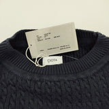 CIOTA 新品 Cable-knit Sweater サイズ5 KNLM-102 定価35200円 セーター コットン ニット 23AW ネイビー メンズ シオタ【中古】4-0927M♪