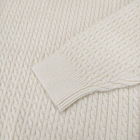 CIOTA Cable-knit Sweater サイズF KNLM-102 定価35200円 セーター コットン ニット 23AW ホワイト レディース シオタ【中古】4-0927M♪