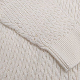 CIOTA Cable-knit Sweater サイズF KNLM-102 定価35200円 セーター コットン ニット 23AW ホワイト レディース シオタ【中古】4-0927M♪