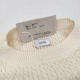 CIOTA 新品 Cable-knit Sweater サイズ5 KNLM-102 定価35200円 セーター コットン ニット 23AW ホワイト メンズ シオタ【中古】4-0927M♪
