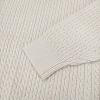 CIOTA 新品 Cable-knit Sweater サイズ5 KNLM-102 定価35200円 セーター コットン ニット 23AW ホワイト メンズ シオタ【中古】4-0927M♪