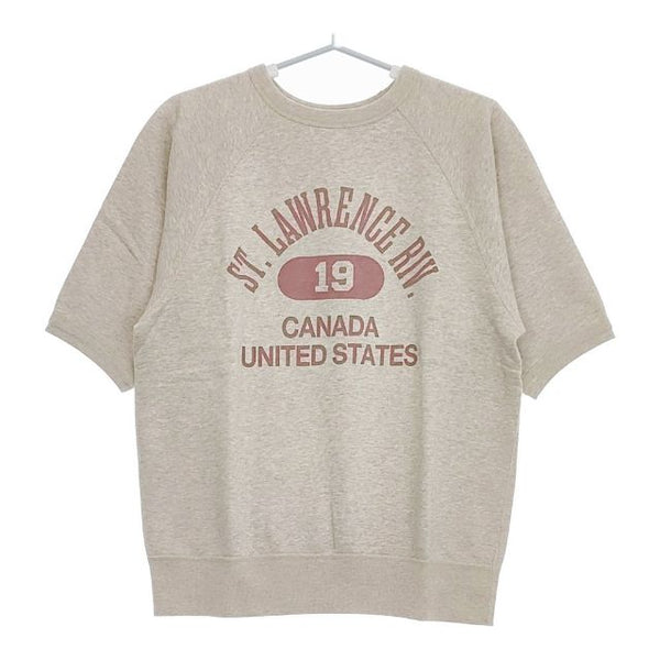 CIOTA 新品 Printed Short Sleeve Sweatshirt サイズ4 CSLM-124 定価27500円 半袖 スウェット 23SS グレー メンズ シオタ【中古】5-0424S∞#