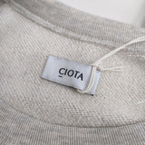 CIOTA 新品 Printed Short Sleeve Sweatshirt サイズ4 CSLM-124 定価27500円 半袖 スウェット 23SS グレー メンズ シオタ【中古】5-0424S∞