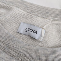CIOTA 新品 Printed Short Sleeve Sweatshirt サイズ5 CSLM-124 定価27500円 半袖 スウェット 23SS グレー メンズ シオタ【中古】5-0424S∞
