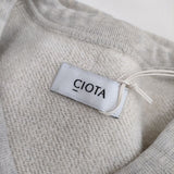 CIOTA 新品 Printed Short Sleeve Sweatshirt サイズ6 CSLM-124 定価27500円 半袖 スウェット 23SS グレー メンズ シオタ【中古】5-0424S∞