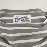 Charpentier de Vaisseau コットン ボーダー 半袖Ｔシャツ カットソー グレー ホワイト レディース シャルパンティエドゥヴェッソ【中古】5-0614S∞