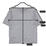 Charpentier de Vaisseau コットン ボーダー 半袖Ｔシャツ カットソー グレー ホワイト レディース シャルパンティエドゥヴェッソ【中古】5-0614S∞