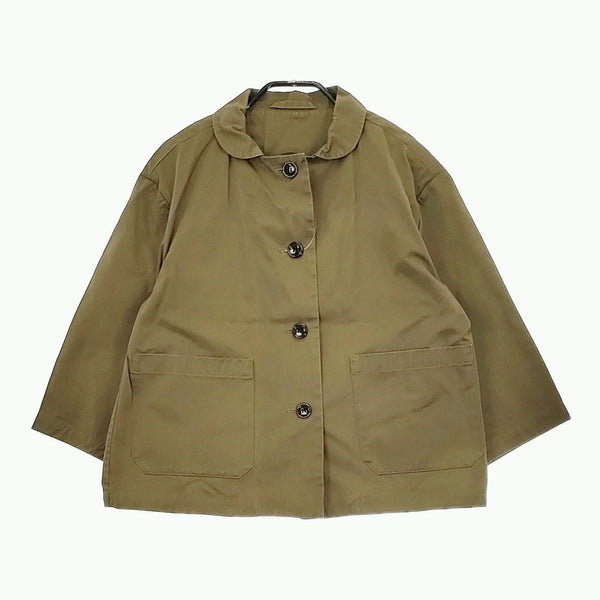 Lin francais d'antan 丸襟 ラウンドカラージャケット ジャケット カーキ レディース ランフランセダンタン【中古】5-0422M♪