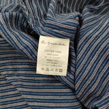 Lin francais d'antan ストライプコットンワンピース ワンピース ブルー グレー レディース ランフランセダンタン【中古】5-0422M♪