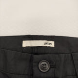 evam eva E171T152 サイズ2 コットン ワンタック クロップドパンツ ブラック レディース エヴァムエヴァ【中古】5-0422M♪