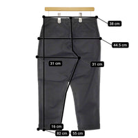 evam eva E171T152 サイズ2 コットン ワンタック クロップドパンツ ブラック レディース エヴァムエヴァ【中古】5-0422M♪
