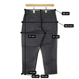 evam eva E171T152 サイズ2 コットン ワンタック クロップドパンツ ブラック レディース エヴァムエヴァ【中古】5-0422M♪