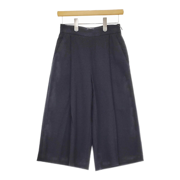 UNITED ARROWS UBCE タック ガウチョパンツ 定価18700円 サイズ34 ガウチョパンツ ネイビー レディース ユナイテッドアローズ【中古】5-0422M♪