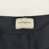 UNITED ARROWS UBCE タック ガウチョパンツ 定価18700円 サイズ34 ガウチョパンツ ネイビー レディース ユナイテッドアローズ【中古】5-0422M♪