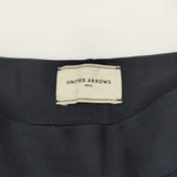 UNITED ARROWS UBCE タック ガウチョパンツ 定価18700円 サイズ34 ガウチョパンツ ネイビー レディース ユナイテッドアローズ【中古】5-0422M♪