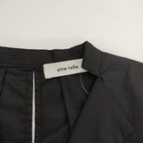 etre relie エトレリー タイプライターサイド釦チュニック 定価17600円 143309 チュニック ブラック レディース【中古】5-0614S∞