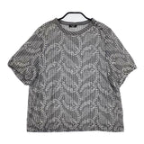 marble sud 鳥刺繍 半袖 ブラウス シャツ グレー ホワイト レディース マーブルシュッド【中古】5-0619S∞