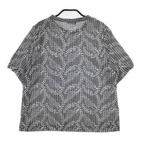 marble sud 鳥刺繍 半袖 ブラウス シャツ グレー ホワイト レディース マーブルシュッド【中古】5-0619S∞