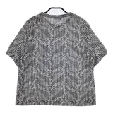marble sud 鳥刺繍 半袖 ブラウス シャツ グレー ホワイト レディース マーブルシュッド【中古】5-0619S∞