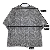 marble sud 鳥刺繍 半袖 ブラウス シャツ グレー ホワイト レディース マーブルシュッド【中古】5-0619S∞
