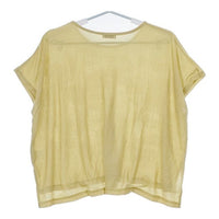 Sally Scott リネン混 ワイドニットソー ノースリーブ Ｔシャツ カットソー イエロー レディース サリースコット【中古】5-0619S∞