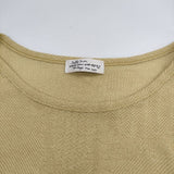 Sally Scott リネン混 ワイドニットソー ノースリーブ Ｔシャツ カットソー イエロー レディース サリースコット【中古】5-0619S∞