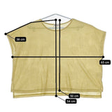 Sally Scott リネン混 ワイドニットソー ノースリーブ Ｔシャツ カットソー イエロー レディース サリースコット【中古】5-0619S∞