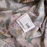 LOISIR B0132LFB622 コットンリネン コーラルプリントブラウス Sara Boccaccini ブラウス シャツ ピンク レディース ロワズィール【中古】5-0223M♪