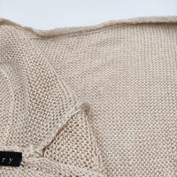 theory リネンレーヨンニット 羽織 サイズ2 ボタンレス カーディガン ベージュ レディース セオリー【中古】5-0325M♪
