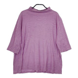 JURGEN LEHL J0113UB031 日本製 コットン モックネック 七分袖 Ｔシャツ カットソー パープル レディース ヨーガンレール【中古】5-0619S∞