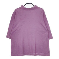 JURGEN LEHL J0113UB031 日本製 コットン モックネック 七分袖 Ｔシャツ カットソー パープル レディース ヨーガンレール【中古】5-0619S∞