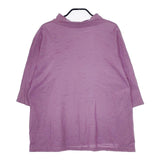 JURGEN LEHL J0113UB031 日本製 コットン モックネック 七分袖 Ｔシャツ カットソー パープル レディース ヨーガンレール【中古】5-0619S∞