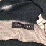 JURGEN LEHL 大判 マフラー ストール ブラック ベージュ レディース ヨーガンレール【中古】5-0615M◎