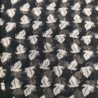 CHRISTIAN AUJARD シルク 総柄 レイヤード風 シアー 半袖Ｔシャツ カットソー ブラック ベージュ レディース クリスチャンオジャール【中古】5-0614S∞