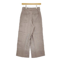 HUMAN WOMAN 077-0130543 ラミーリネンキャンパストリプルウォッシュパンツ S 定価17600円 グレー レディース ヒューマンウーマン【中古】5-0325M♪