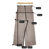 HUMAN WOMAN 077-0130543 ラミーリネンキャンパストリプルウォッシュパンツ S 定価17600円 グレー レディース ヒューマンウーマン【中古】5-0325M♪