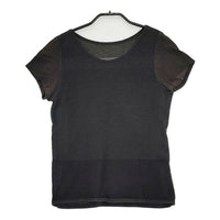 JURGEN LEHL J0122UB651 コットン 半袖Ｔシャツ カットソー ブラック ダークブラウン レディース ヨーガンレール【中古】5-0614S∞